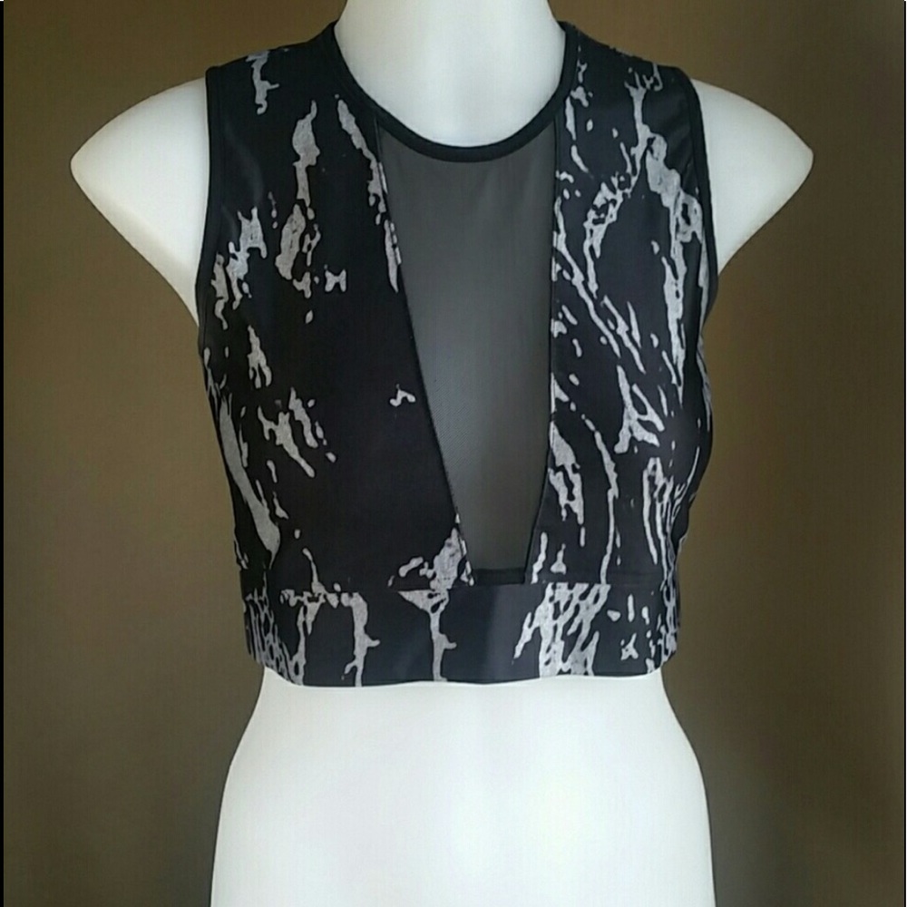 Mesh sport bra NUVA Top Workout XS Black